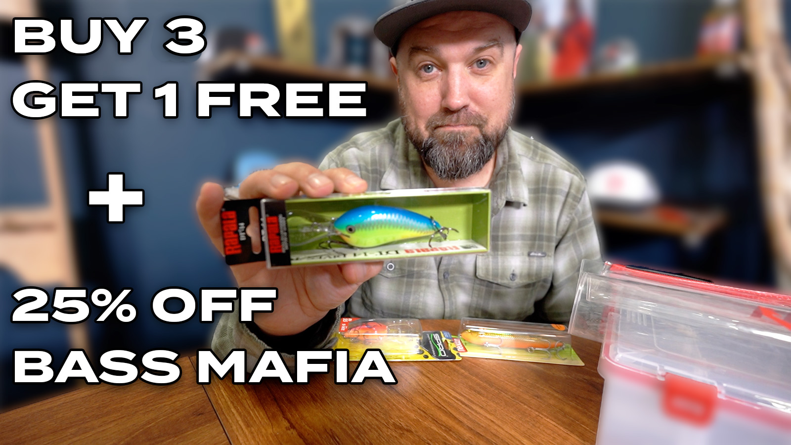 Buy 3 Get 1 Free on Hardbaits + 25% Off Bass Mafia Tackle Storage!