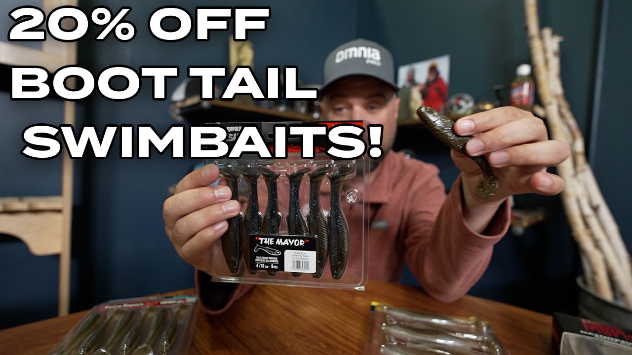 Unrigged Boot Tail Swimbaits 20% Off!