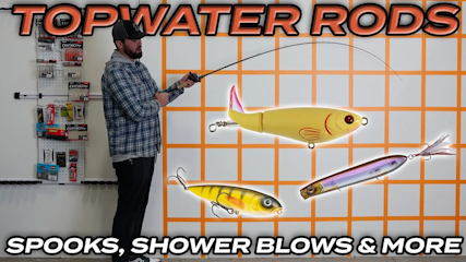 Bending TOPWATER Rods! Spooks, Shower Blows & More!