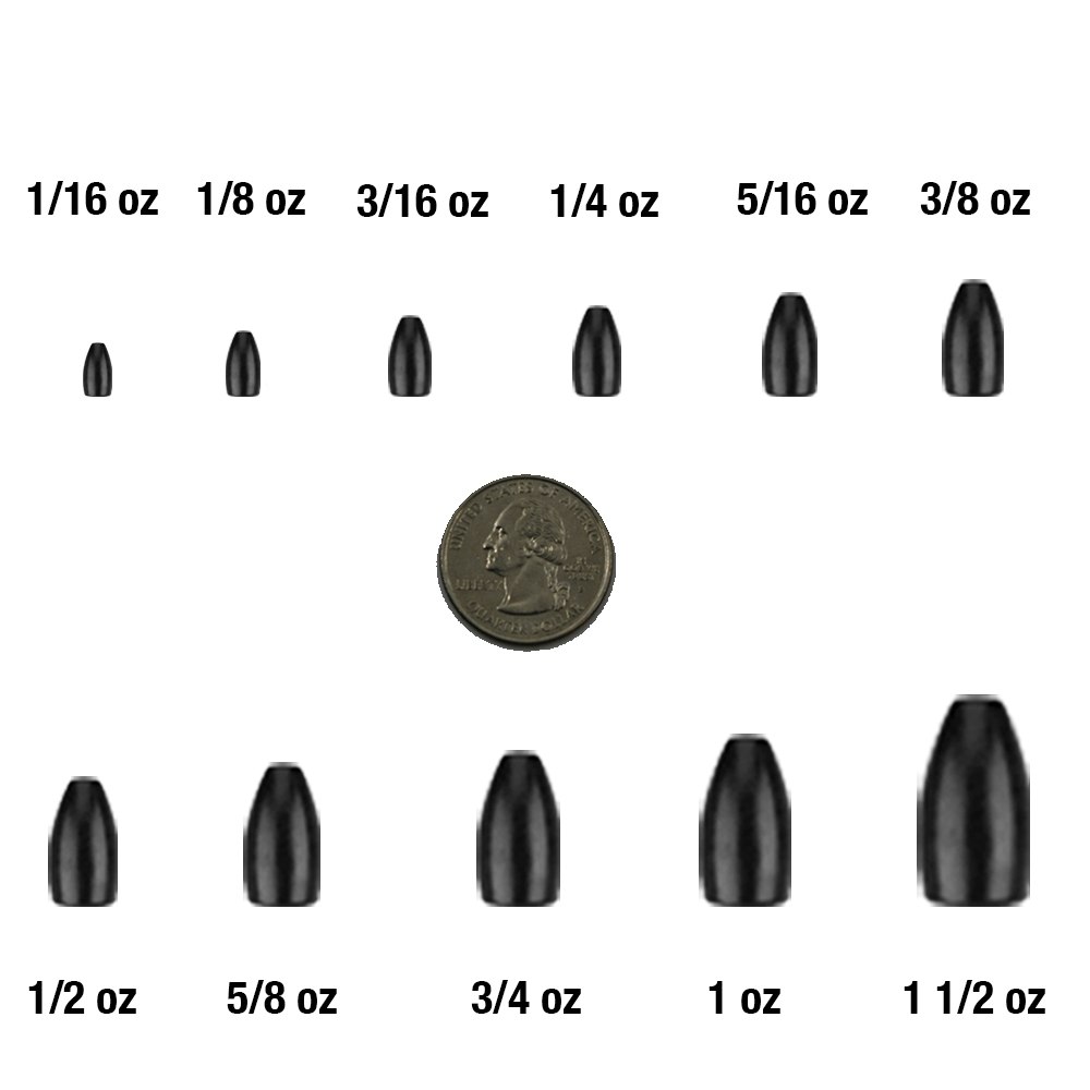 WOO Tungsten Flipping Weight Never Chip Series 5 16 Oz Matte Black woo-tungsten-flipping-weight-never-chip-series-5-16-oz-matte-black
