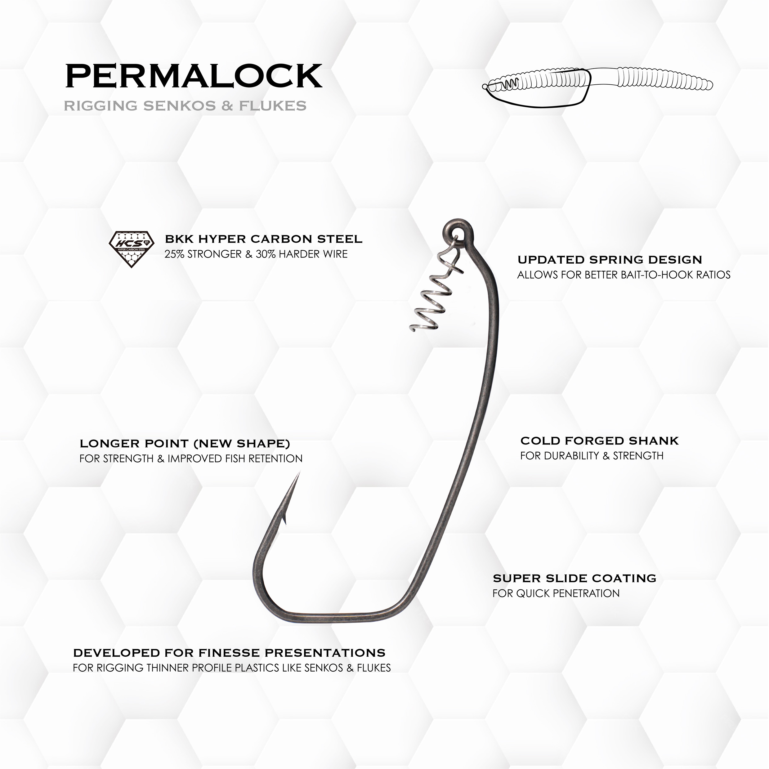 BKK Armor-Point Permalock Worm Hook | Omnia Fishing
